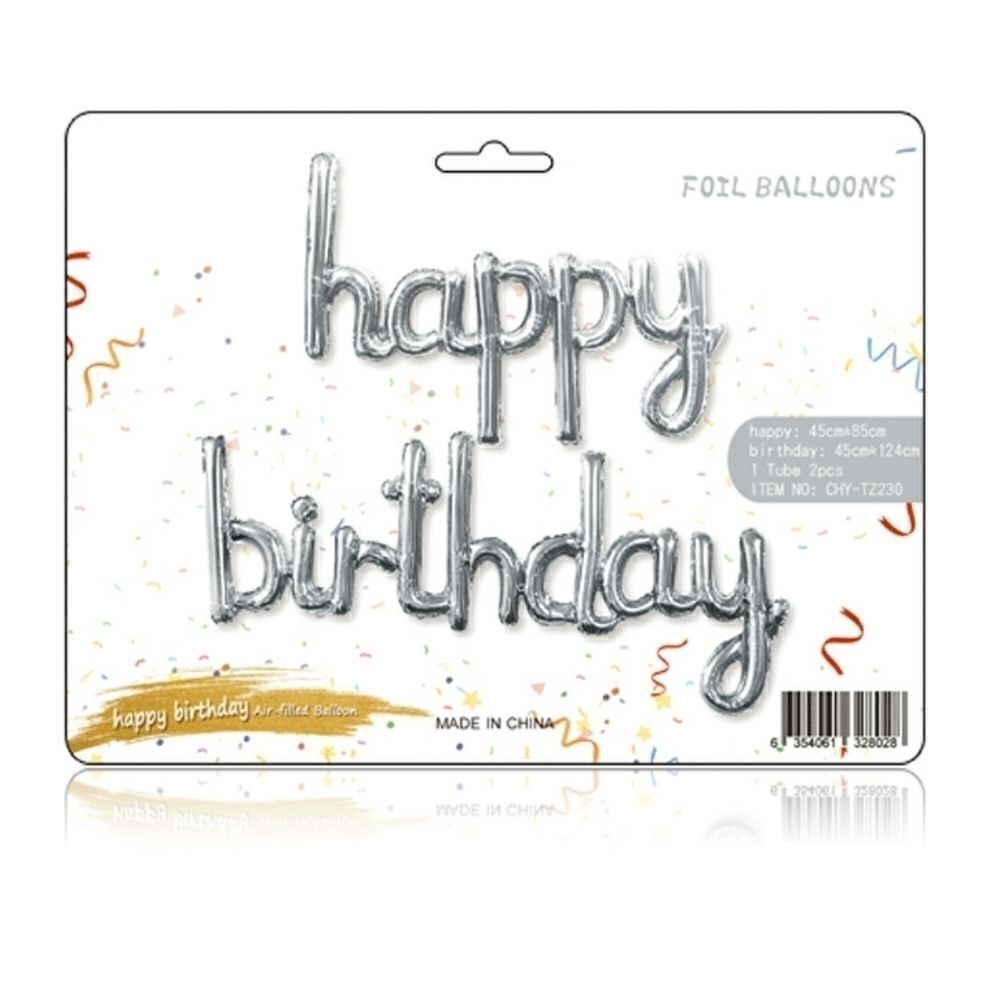 HAPPY Birthday Foil Air Balloons Background Decor